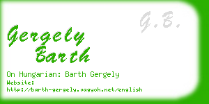 gergely barth business card